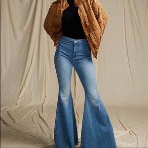 We The Free Sky Blue Wide Leg Jeans